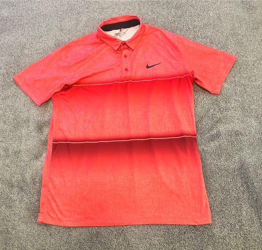 Nike Golf Dri-fit red gradient polo Shirt