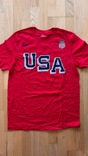 Pro Stock Team USA Olympic Nike Hockey T-Shirt - Size M (NEW)