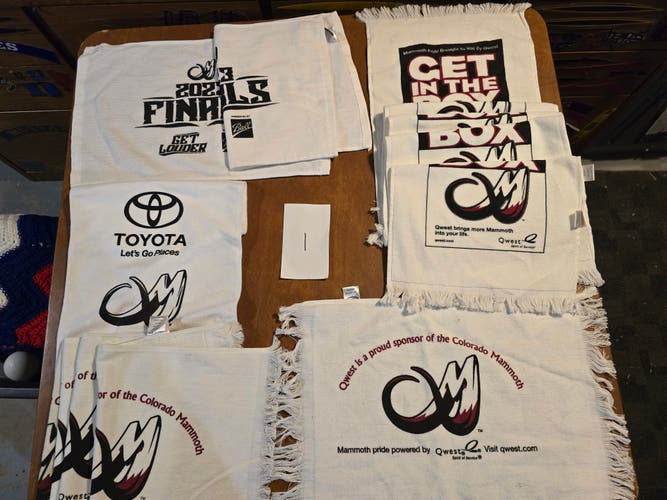 Colorado mammoth and Denver Outlaws Towels and Bandanas (New)
