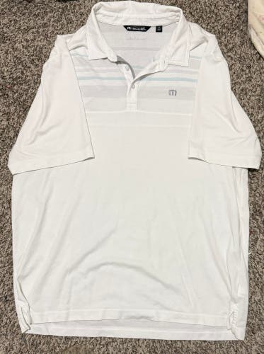 White XXL Men's Travis Matthew Shirt (Used)