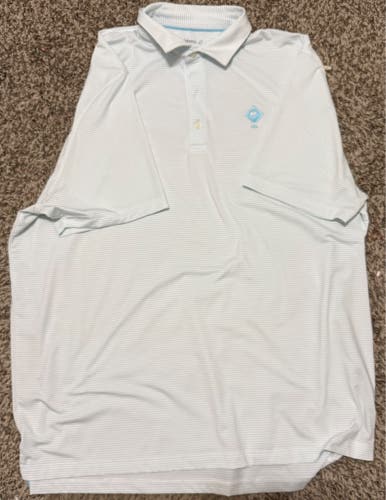 White XXL Adult Unisex Johnnie-O X Palos Verde Golf Club Exclusive Shirt (Used)