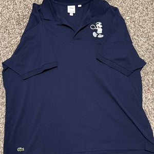 Blue XXXXL Adult Unisex Lacoste X Disney Mickey Mouse Shirt (Used)
