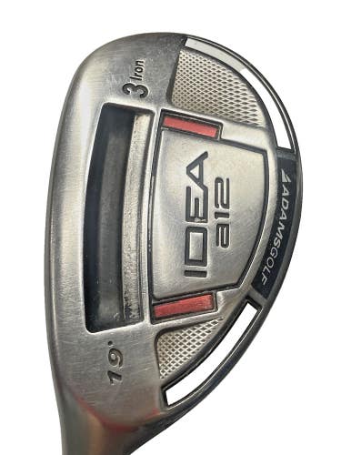 Adams Idea A12 3 Iron Hybrid 19* LH 75g UST Mamiya Stiff Graphite 40" New Grip