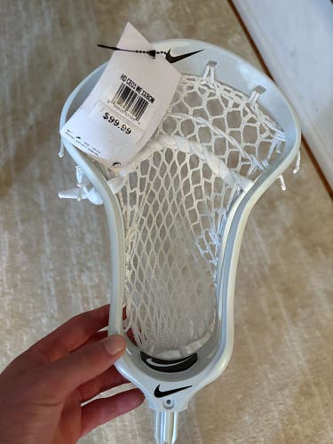 Nike CEO 3 Lacrosse Head - White - Prestrung FOGO