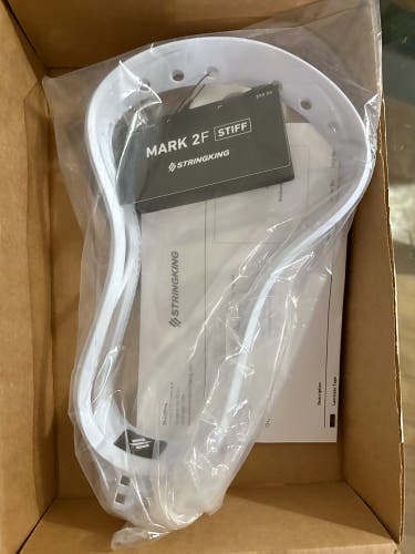 StringKing Mark 2F Stiff Lacrosse Head - White - Unstrung Faceoff/FOGO