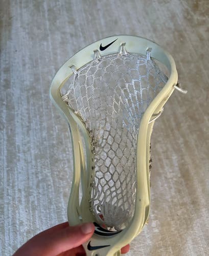 Nike CEO 3 Lacrosse Head - White - Strung Face-Off Midfield