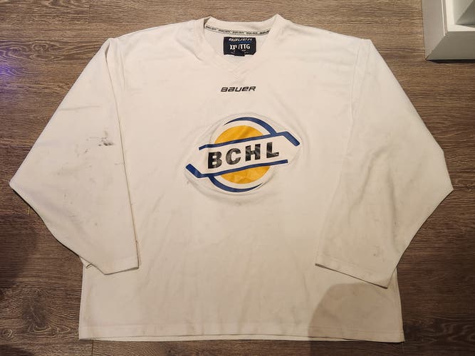 Bauer Hockey BCHL Pro Stock Practice Jersey White XX-Large XXL #9