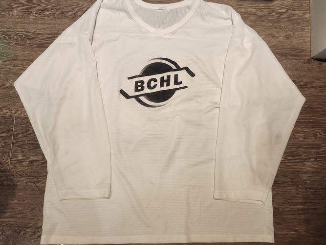 BCHL Pro Stock Practice Hockey Jersey White X-Large XL #12