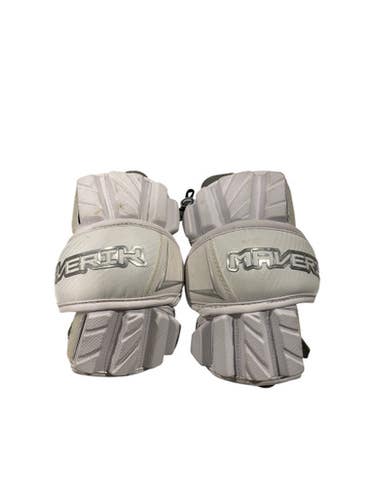 Used Maverik Max Lacrosse Arm Pads Guards White Md 11847-s000034998