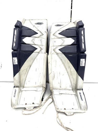 Used Tps Hockey Summit 35+1 Goalie Leg Pads Senior Navy Blue 35" 11860-s000310238