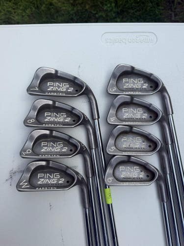 Ping Zing 2 Iron Set 3-PW Black Dot JZ Stiff Flex Standard NICE