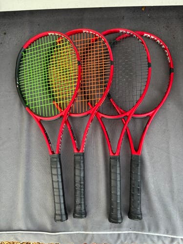 4 Adult Dunlop CX200 Tennis Racquets (Used)