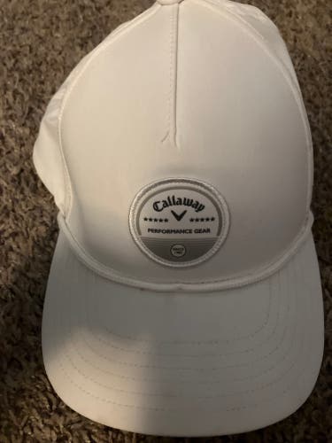 White Men's One Size Fits All Callaway Hat (New)