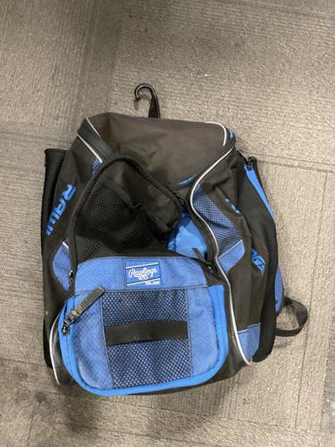 Used Rawlings Backpack Bb Sb Player Backpack Black And Navy Blue 11614-s000238008