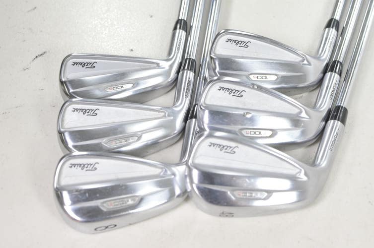 LEFT HAND Titleist T100S 2021 6-PW,48* Iron Set Stiff Flex NS Pro Steel #219493