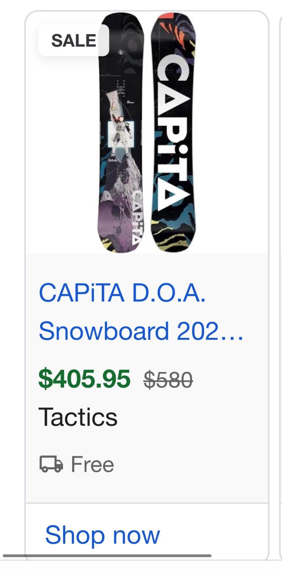 Men's CAPiTA DoA Snowboard Union Force Bindings | SidelineSwap