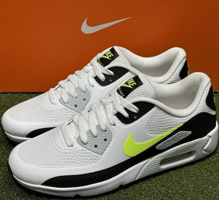 Nike Air MAX 90 G Golf Shoes White/Hot Lime HV9305 - Choose Size
