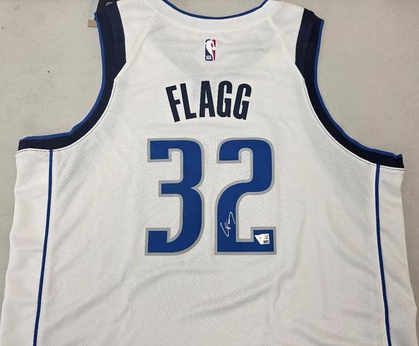 Mavericks COOPER FLAGG Signed Autographed Auto Basketball Jersey FANATICS White
