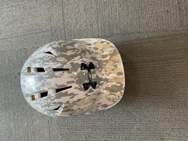 Used Under Armour Charged Batting Helmet No Mask White Md 11614-s000231093