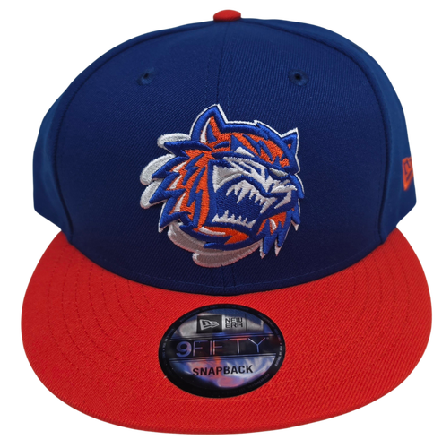 New Era Bridgeport Sound Tigers AHL Snapback Hat Royal Orange (15808)