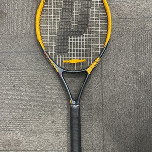 Used Prince Sebring Ti Oversize Adult Tennis Racquet Yellow 4" 11614-s000229317