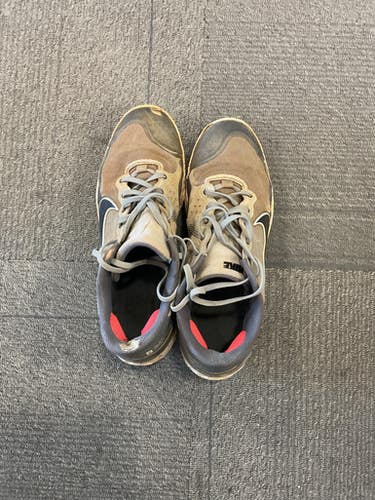 Used Nike React Baseball Cleats Bb Sb Cleats Grey Senior 9.5 11614-s000229838