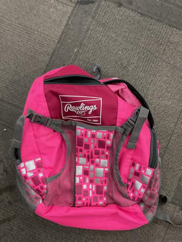 Used Rawlings Backpack Bb Sb Player Backpack Pink 11614-s000231612