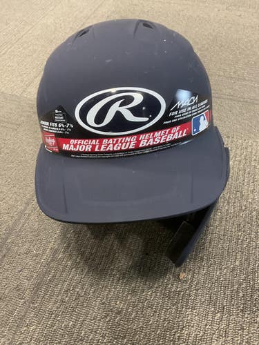 Used Rawlings Mach Batting Helmet W Mask Navy Blue M L 11614-s000233194