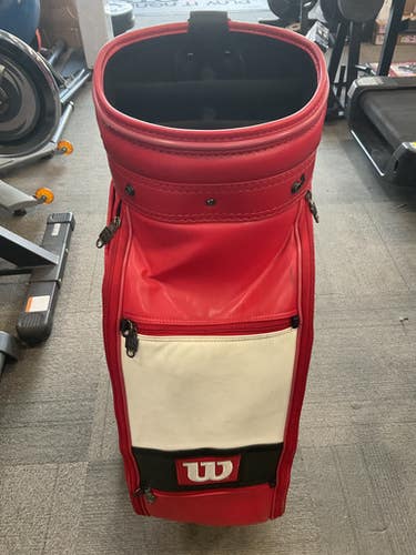 Used Wilson Fat Shaft Staff Bag Mens Cart Bag Red 11614-s000233236