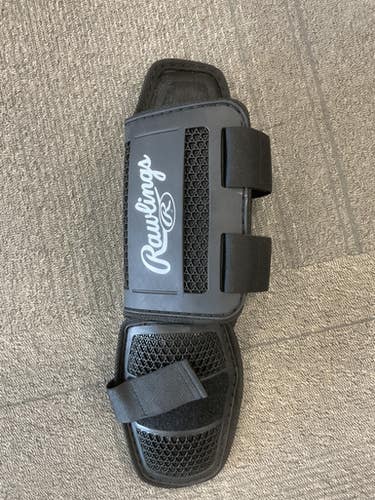 Used Rawlings Rawlings Batters Leg Guard Bb Sb Shin Foot Protector Black 11614-s000233293