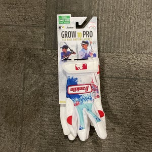 Used Franklin Grow To Pro Bb Sb Batting Gloves White Xs 11614-s000234807