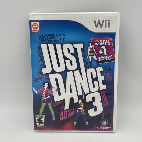Just Dance 3 (Nintendo Wii) Complete CIB W/ Manual - **NEAR MINT**