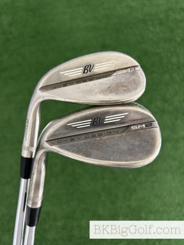 LH Titleist Vokey SM8 Brushed Steel 2 Wedge Set (54 & 58 Degrees)