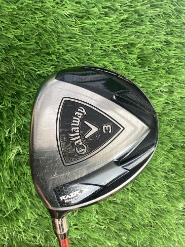 Callaway RAZR X Black Lefthanded LH Fairway 3 Wood Regular Graphite Shaft