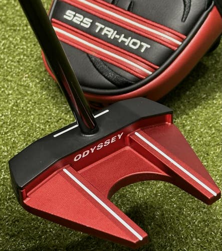 Odyssey Square 2 Square Tri-Hot #7 Mallet Putter 33" Inch w/ Headcover RH MINT!