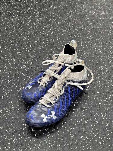 Used Under Armour SPOTLIGHT LUX MC Adult FB Cleats Navy Blue Senior 10.5 11849-S000040686
