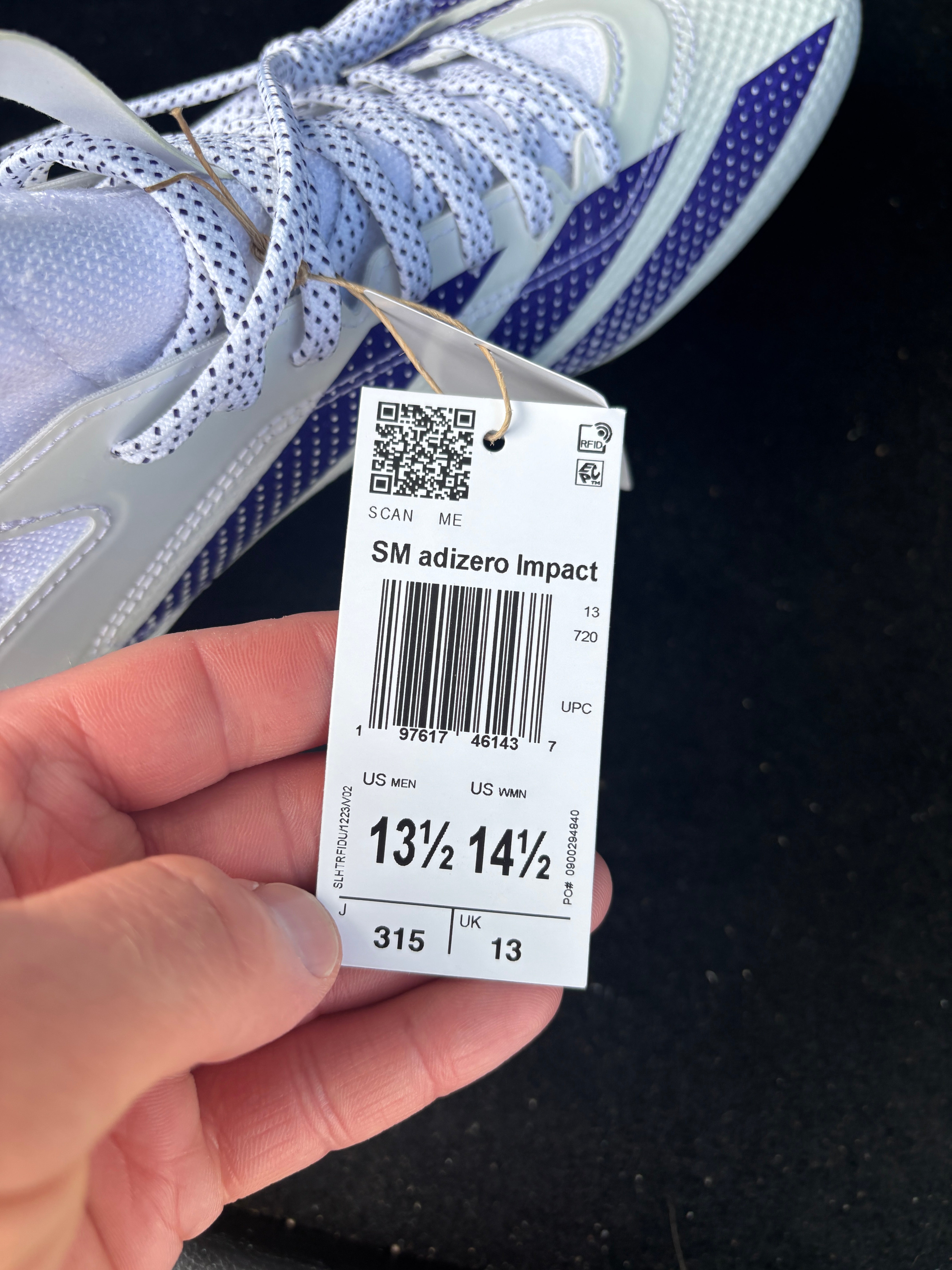 Adidas SM Adizero Electric Washington Huskies Team Issue Cleats, JQ6563 Sz 14 Adidas SM Adizero Electric Washington Huskies Team Issue  main image 2
