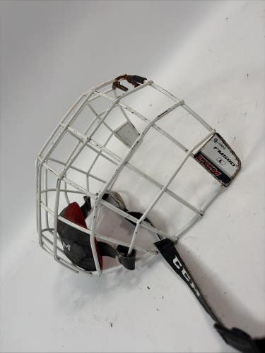 CCM FM580 Hockey Facemask, White, Large