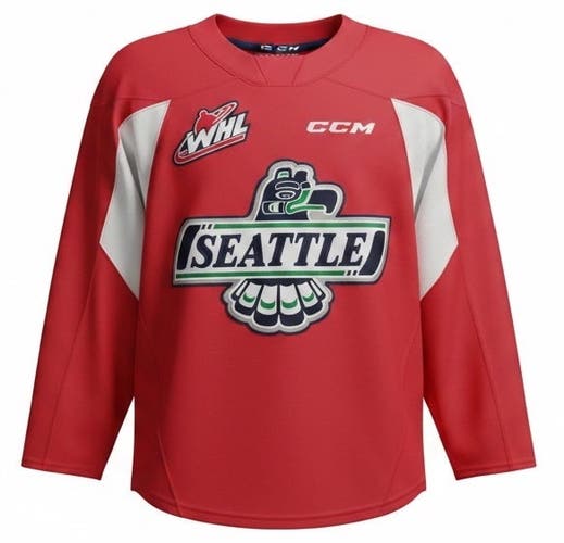 CCM Edge Seattle Thunderbirds Pro Stock Practice Jersey Red 7935