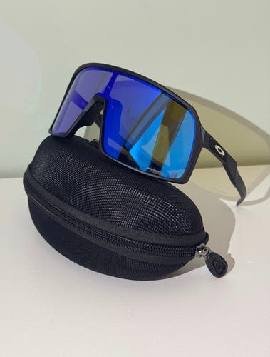 Oakley Sutro sunglasses- purple and black, with microfiber cloth, and pouch, and Oakley