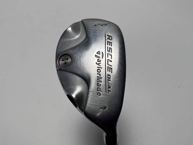 TaylorMade Rescue Dual 4 Hybrid 22* Stiff Steel Mens RH Midsize Grip