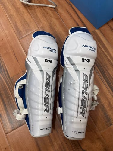 Senior Bauer Nexus 4000 16" Shin Pads (Used)