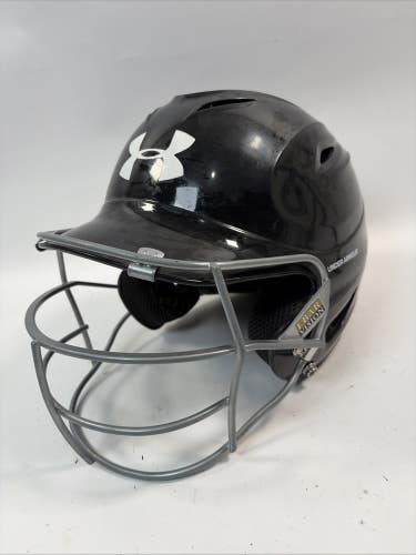 Under Armour UABH100 Softball Helmet, Black, 6 1/2-7 1/2"