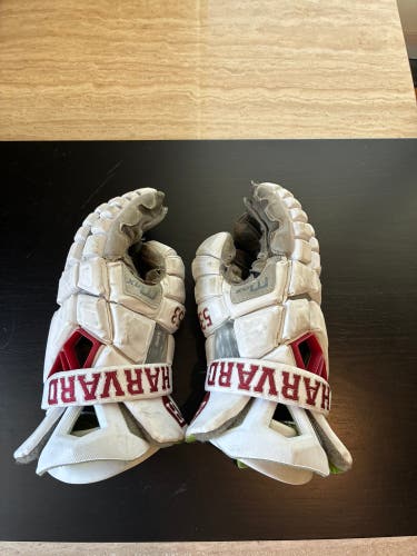 Harvard Crimson Maverik Max Lacrosse Gloves (Used)
