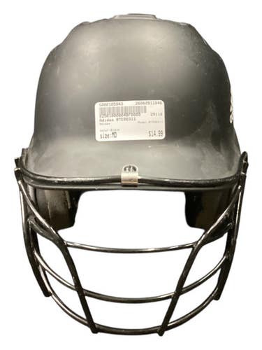 Used Adidas Bte00311 Batting Helmet W Mask Black Md 11846-s000105943