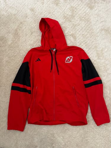 NJ Devils Jacket - Lightweight + Hood (Used)