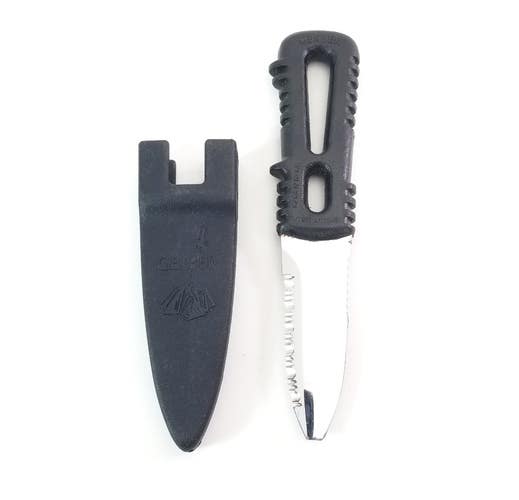 Gerber River Shorty Scuba Diving Knife Serrated Edge with Sheath EXCELLENT!