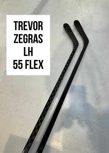 Senior(2x)Left CT: Zegras 55 Flex 63” (P86) ProBlackStock™ Unbranded Pro Stock Hockey Sticks