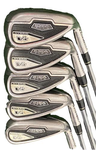 Adams IDEA Tech V4 Hybrid Iron Set 7-PW,GW RH Regular Graphite 7i 37" New Grips
