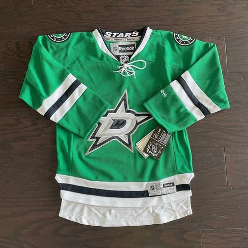 Dallas stars jersey kids youth boys size small/medium Reebok NWT green home